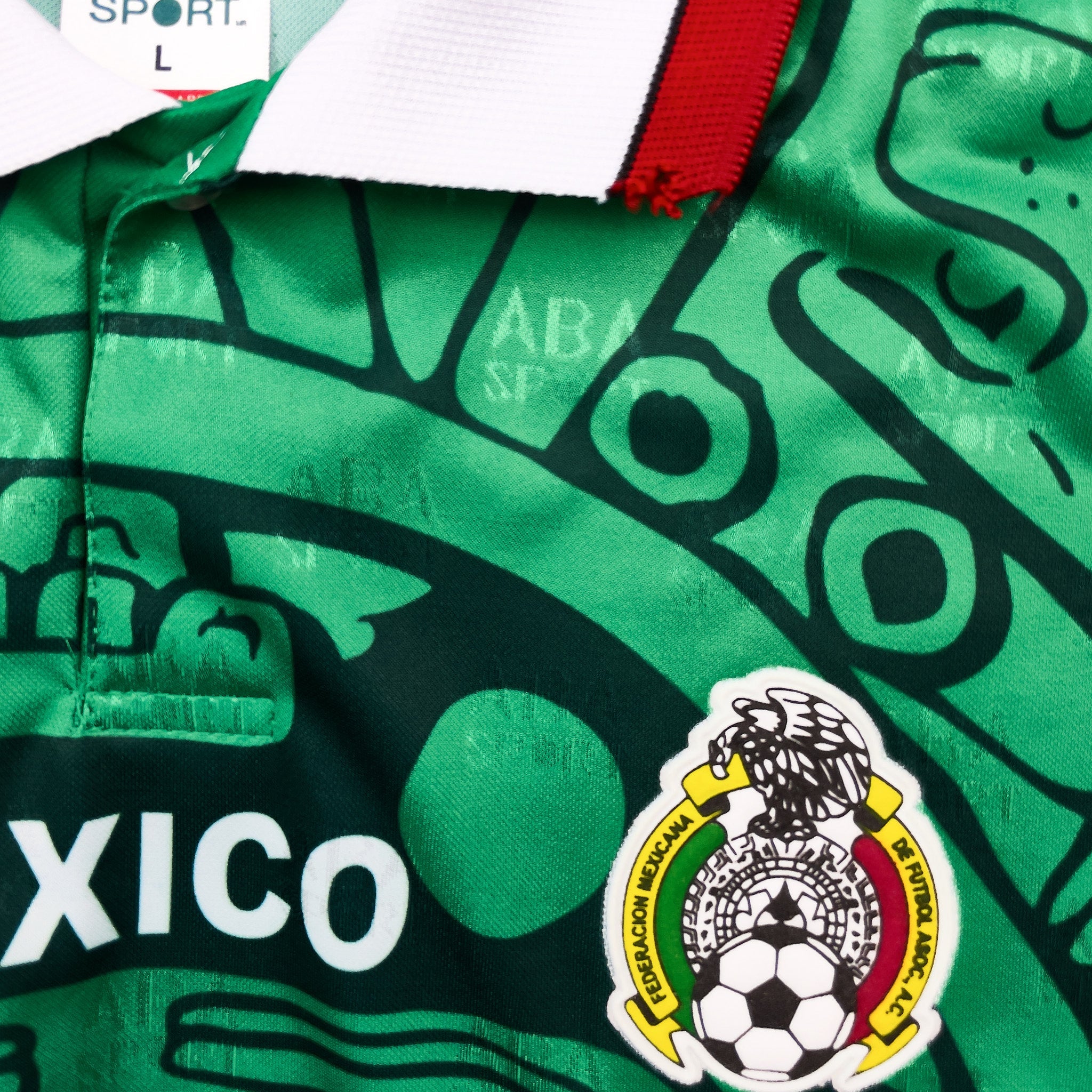 Buy 1998 Mexico Reissue BNWT *with Defects* World Cup Edition Home Shirt (L) ABA Sport ~ Free worldwide shipping ~ Authentic Vintage Football Shirts from Cult Kits