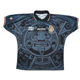 Buy 1998 Mexico *Reissue with Defects* World Cup Edition Black (L) ABA Sport ~ Free worldwide shipping available ~ Authentic Vintage Football Shirts from Cult Kits