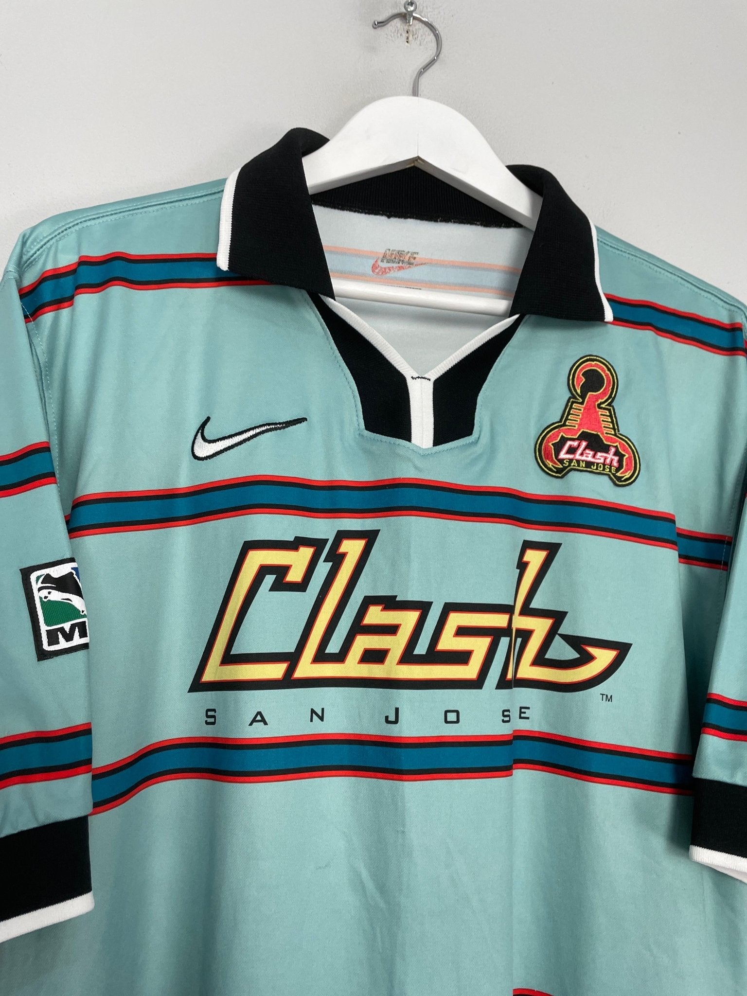 Shop 1998 SAN JOSE CLASH THIRD SHIRT (M) NIKE, classic football shirts, vintage football shirts & retro soccer jerseys at Cult Kits