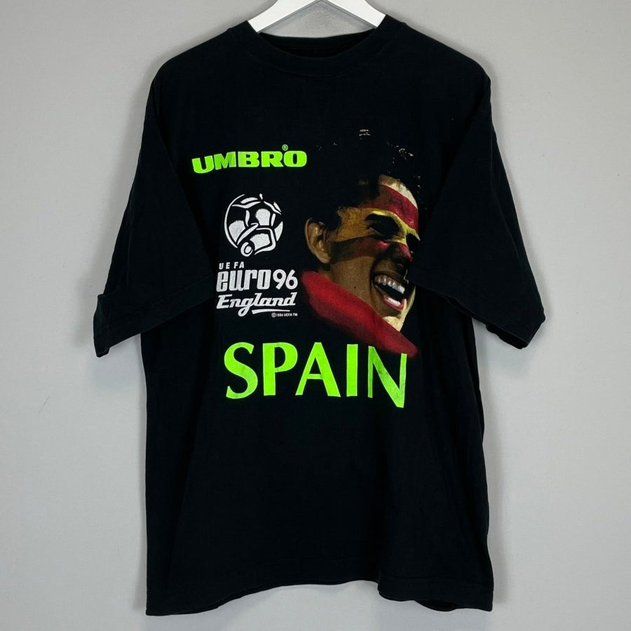 1998 SPAIN FRANCE WORLD CUP T - SHIRT (XL) UMBRO - Cult Kits - XL - Buy Vintage Football Shirts, Authentic Retro Football Shirts For Sale, Classic Football Shirts & Soccer Jersey