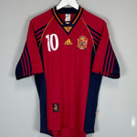 Shop 1998 SPAIN RAUL #10 HOME SHIRT (M) ADIDAS, classic football shirts, vintage football shirts & retro soccer jerseys at Cult Kits