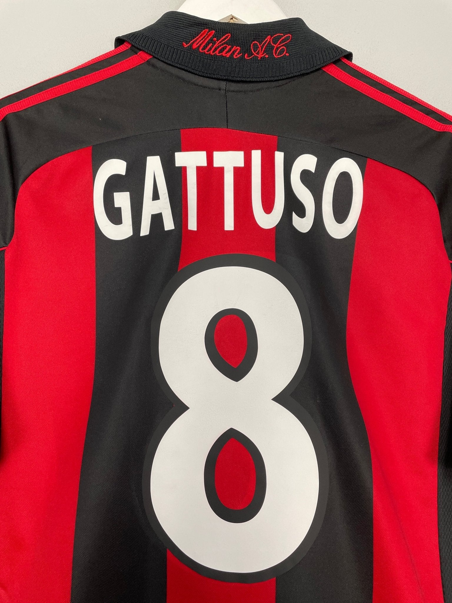 Shop 1998/00 AC MILAN GATTUSO #8 HOME SHIRT (L) ADIDAS, classic football shirts, vintage football shirts & retro soccer jerseys at Cult Kits