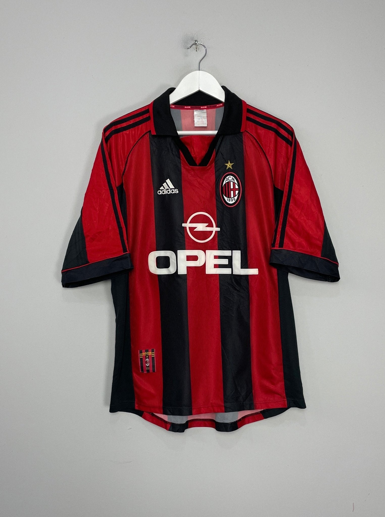 Shop 1998/00 AC MILAN MALDINI #3 HOME SHIRT (L) ADIDAS, classic football shirts, vintage football shirts & retro soccer jerseys at Cult Kits