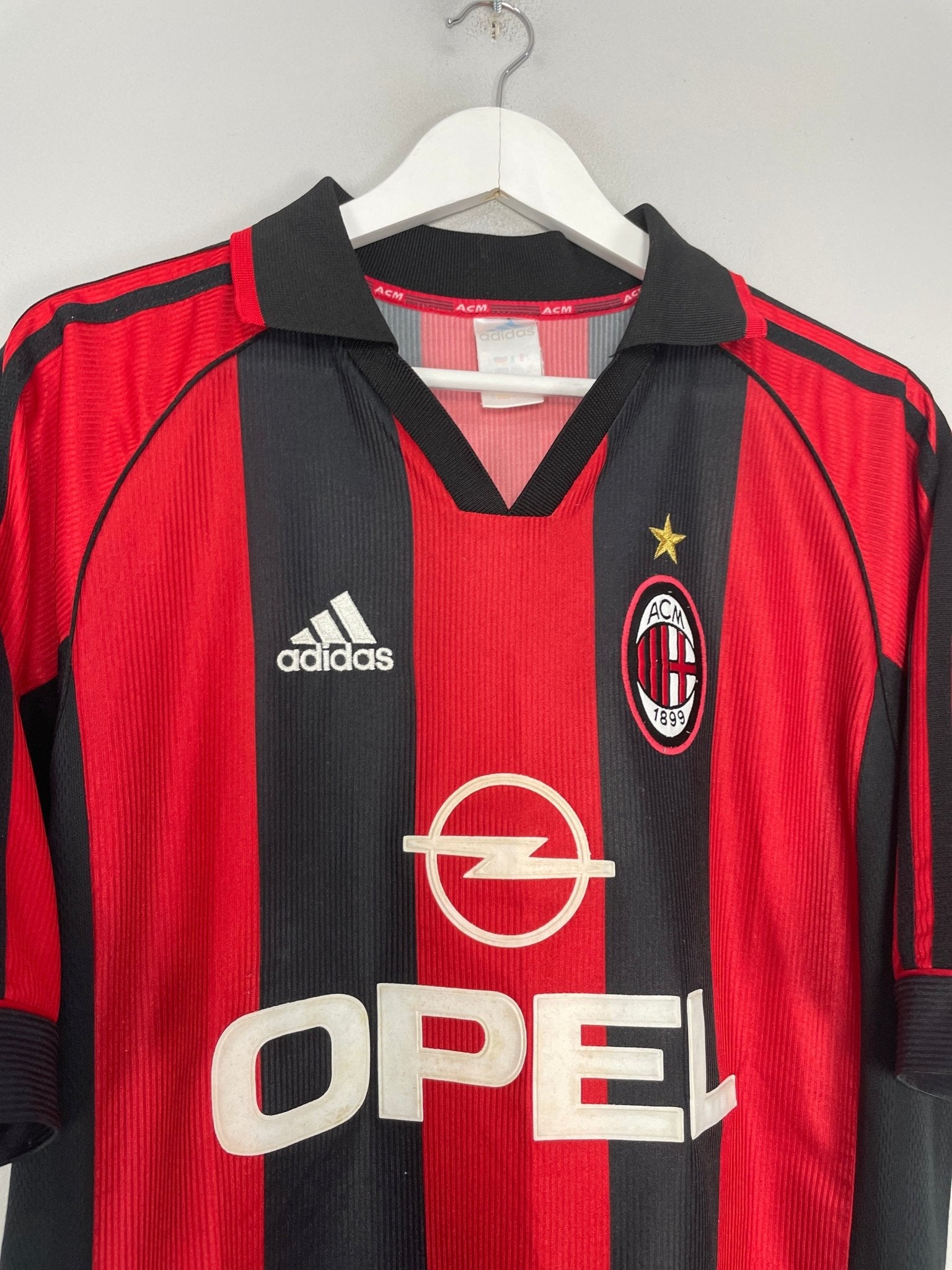 Shop 1998/00 AC MILAN MALDINI #3 HOME SHIRT (M) ADIDAS, classic football shirts, vintage football shirts & retro soccer jerseys at Cult Kits