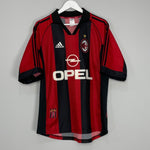 Shop 1998/00 AC MILAN MALDINI #3 HOME SHIRT (M) ADIDAS, classic football shirts, vintage football shirts & retro soccer jerseys at Cult Kits
