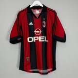 Shop 1998/00 AC MILAN MALDINI #3 HOME SHIRT (M) ADIDAS, classic football shirts, vintage football shirts & retro soccer jerseys at Cult Kits
