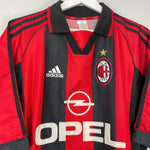 Shop 1998/00 AC MILAN MALDINI #3 HOME SHIRT (XL) ADIDAS, classic football shirts, vintage football shirts & retro soccer jerseys at Cult Kits