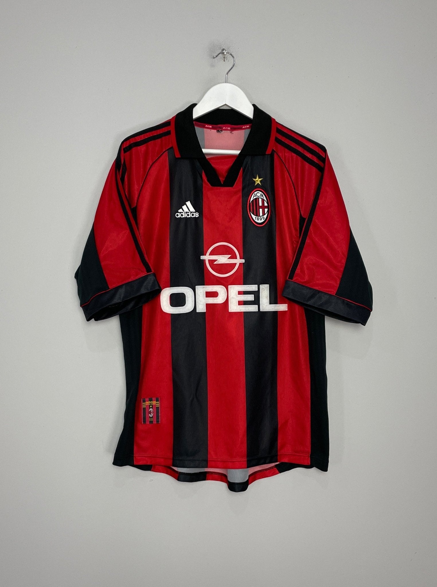 Shop 1998/00 AC MILAN SHEVCHENKO #7 HOME SHIRT (L) ADIDAS, classic football shirts, vintage football shirts & retro soccer jerseys at Cult Kits