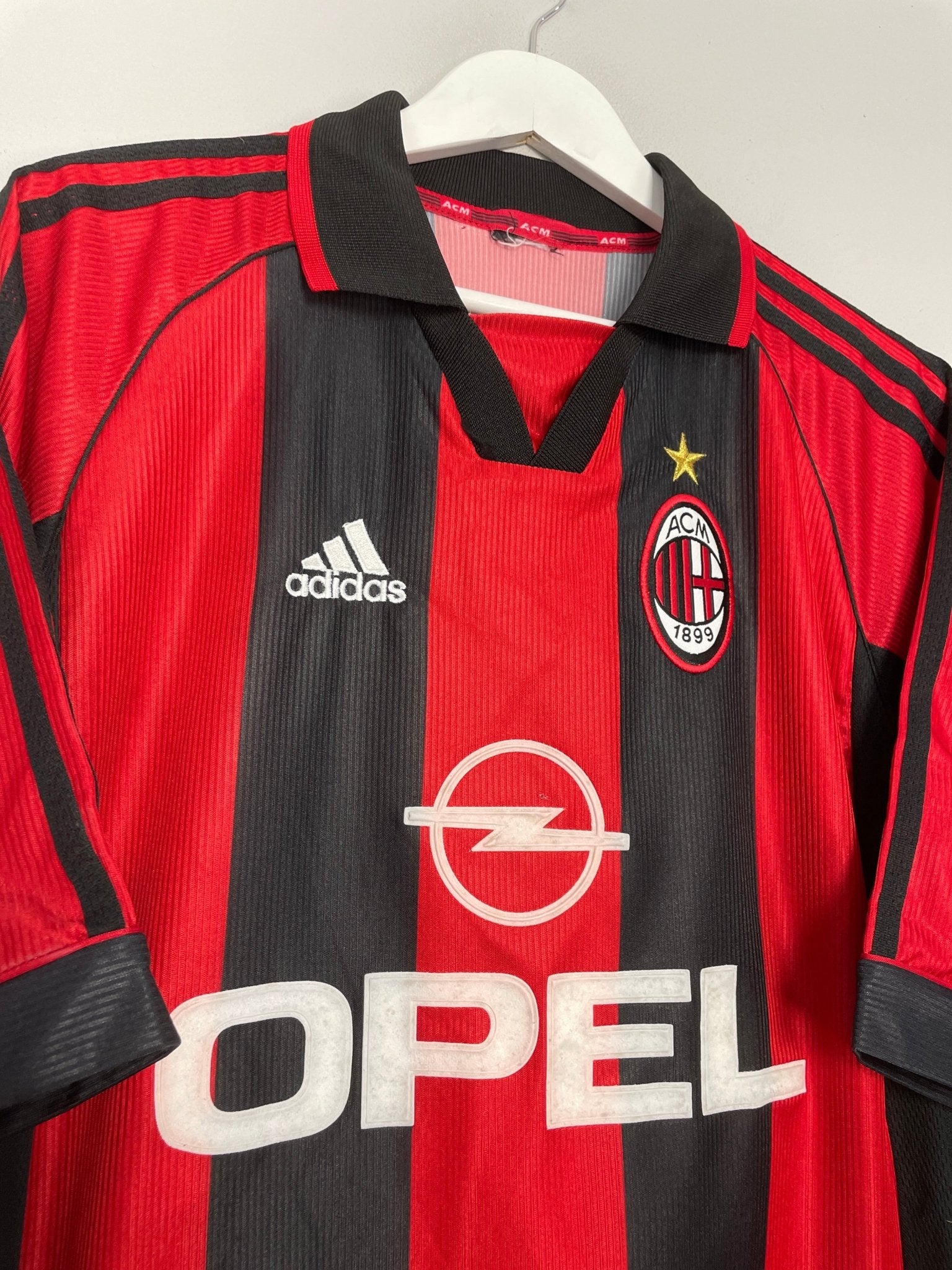 Shop 1998/00 AC MILAN SHEVCHENKO #7 HOME SHIRT (L) ADIDAS, classic football shirts, vintage football shirts & retro soccer jerseys at Cult Kits