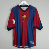 Shop 1998/00 BARCELONA GUARDIOLA #4 HOME SHIRT (L) NIKE, classic football shirts, vintage football shirts & retro soccer jerseys at Cult Kits