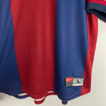 Shop 1998/00 BARCELONA GUARDIOLA #4 HOME SHIRT (L) NIKE, classic football shirts, vintage football shirts & retro soccer jerseys at Cult Kits
