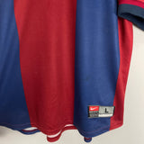 Shop 1998/00 BARCELONA GUARDIOLA #4 HOME SHIRT (L) NIKE, classic football shirts, vintage football shirts & retro soccer jerseys at Cult Kits