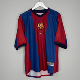 Shop 1998/00 BARCELONA GUARDIOLA #4 HOME SHIRT (L) NIKE, classic football shirts, vintage football shirts & retro soccer jerseys at Cult Kits