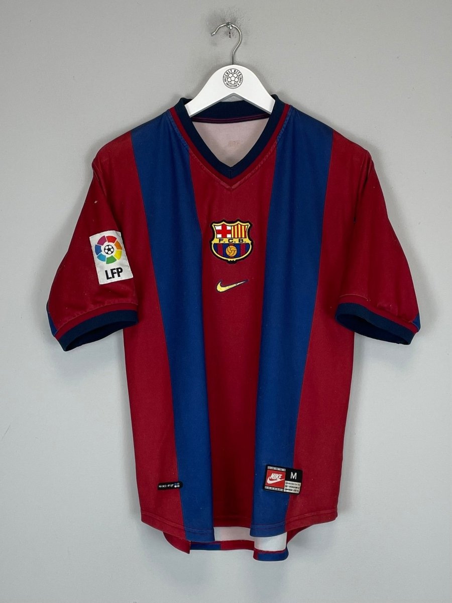 1998/00 BARCELONA GUARDIOLA 4 HOME SHIRT (M) ADIDAS - Cult Kits - Medium - Buy Vintage Football Shirts, Authentic Retro Football Shirts For Sale, Classic Football Shirts & Soccer Jersey
