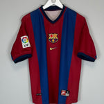 1998/00 BARCELONA GUARDIOLA 4 HOME SHIRT (M) ADIDAS - Cult Kits - Medium - Buy Vintage Football Shirts, Authentic Retro Football Shirts For Sale, Classic Football Shirts & Soccer Jersey