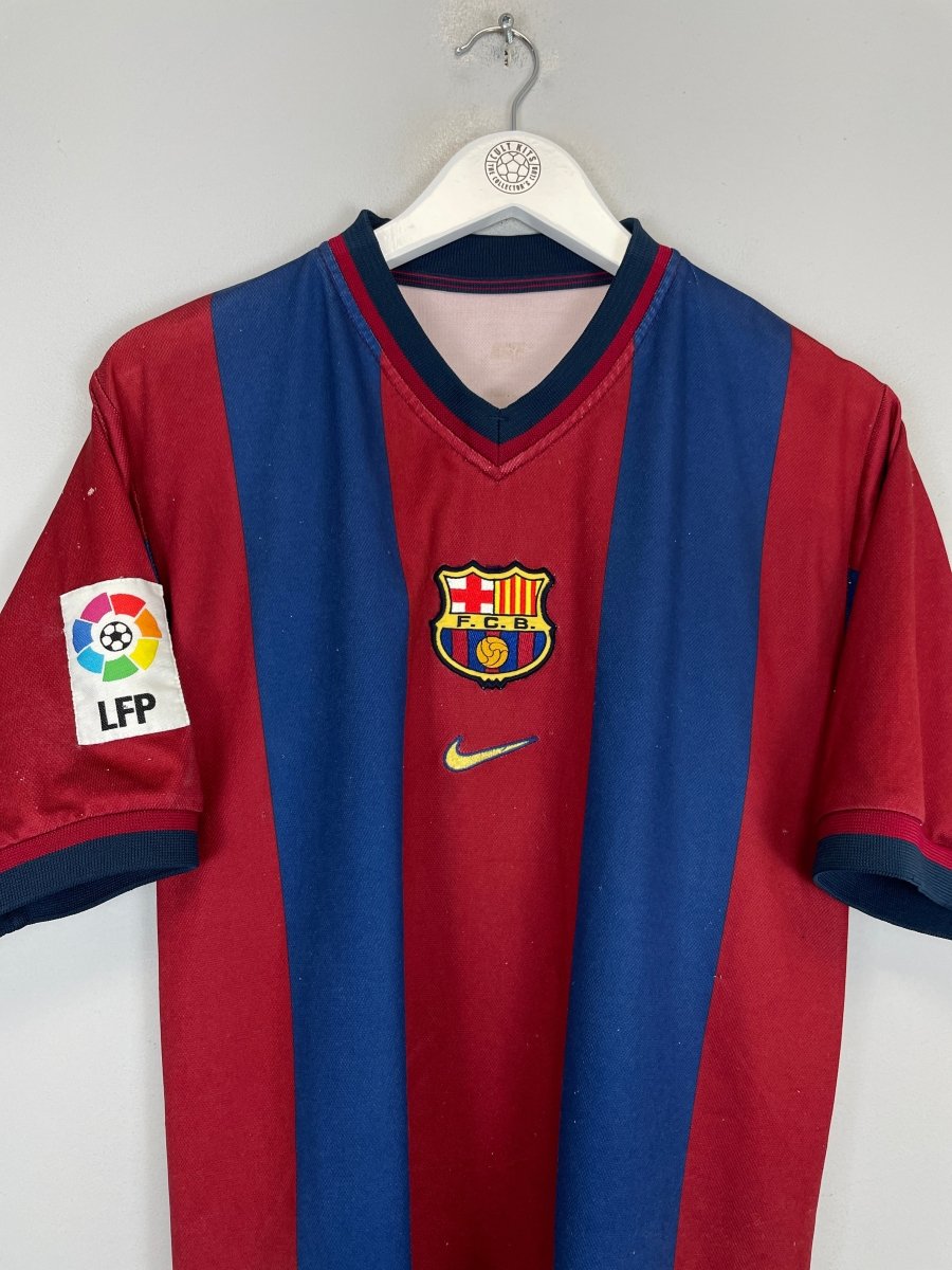 1998/00 BARCELONA GUARDIOLA 4 HOME SHIRT (M) ADIDAS - Cult Kits - Medium - Buy Vintage Football Shirts, Authentic Retro Football Shirts For Sale, Classic Football Shirts & Soccer Jersey
