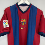 1998/00 BARCELONA GUARDIOLA 4 HOME SHIRT (M) ADIDAS - Cult Kits - Medium - Buy Vintage Football Shirts, Authentic Retro Football Shirts For Sale, Classic Football Shirts & Soccer Jersey