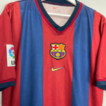 Shop 1998/00 BARCELONA GUARDIOLA #4 HOME SHIRT (M) NIKE, classic football shirts, vintage football shirts & retro soccer jerseys at Cult Kits