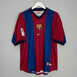 Shop 1998/00 BARCELONA GUARDIOLA #4 HOME SHIRT (M) NIKE, classic football shirts, vintage football shirts & retro soccer jerseys at Cult Kits