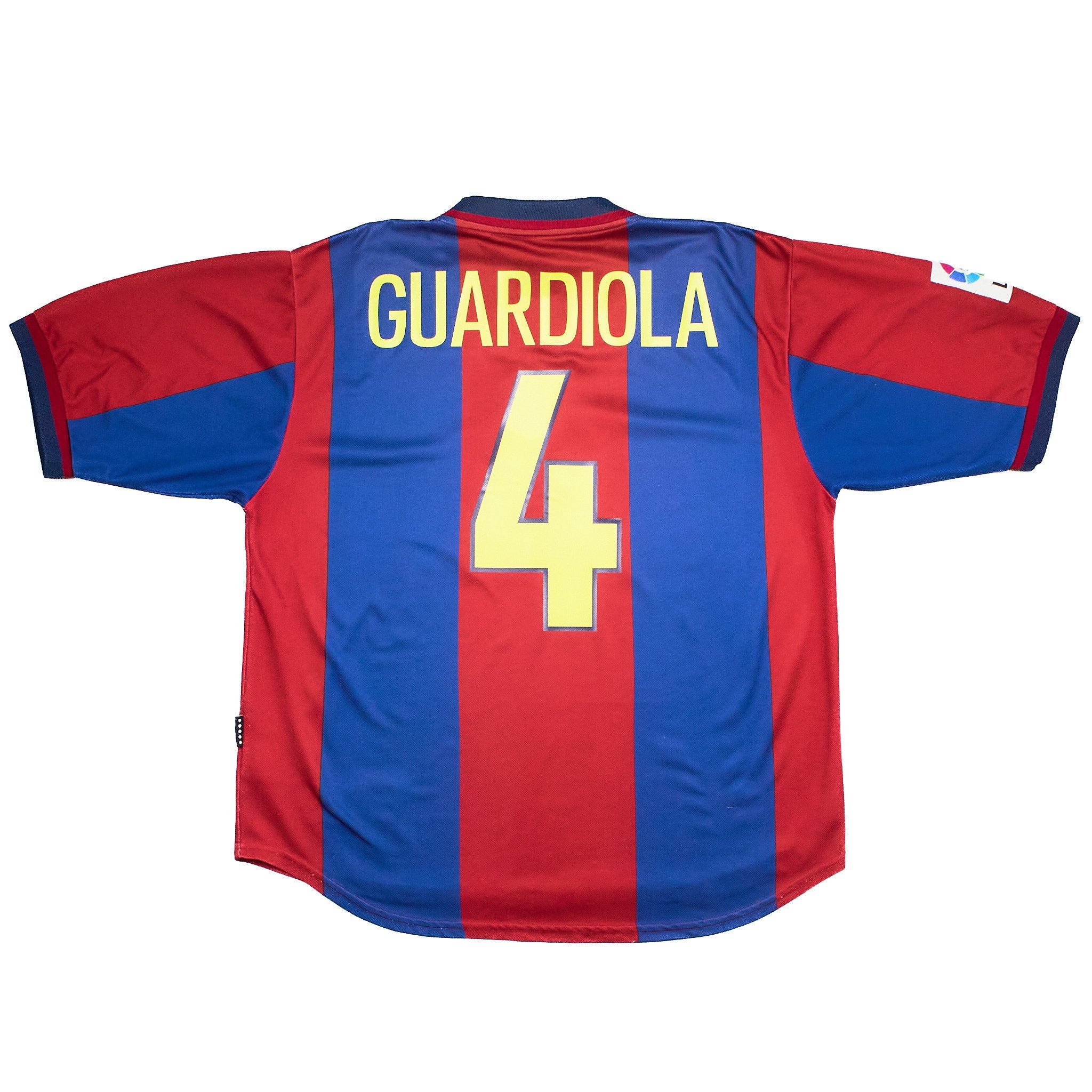 Buy 1998/00 Barcelona Guardiola 4 Home Shirt (XL) Nike ~ Free worldwide shipping ~ Authentic Vintage Football Shirts from Cult Kits