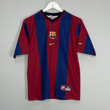 Shop 1998/00 BARCELONA HOME SHIRT (XL.KIDS) NIKE, classic football shirts, vintage football shirts & retro soccer jerseys at Cult Kits