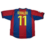 Buy 1998/00 Barcelona Rivaldo 11 Home Shirt (L) Nike ~ Free worldwide shipping available ~ Authentic Vintage Football Shirts from Cult Kits
