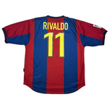 Buy 1998/00 Barcelona Rivaldo 11 Home Shirt (L) Nike ~ Free worldwide shipping available ~ Authentic Vintage Football Shirts from Cult Kits