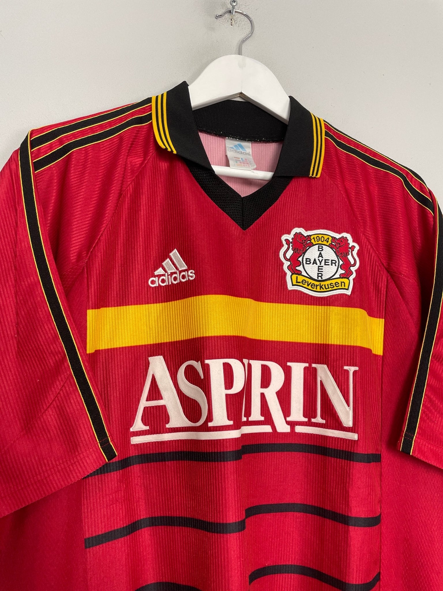 Shop 1998/00 BAYER LEVERKUSEN HOME SHIRT (M) ADIDAS, classic football shirts, vintage football shirts & retro soccer jerseys at Cult Kits