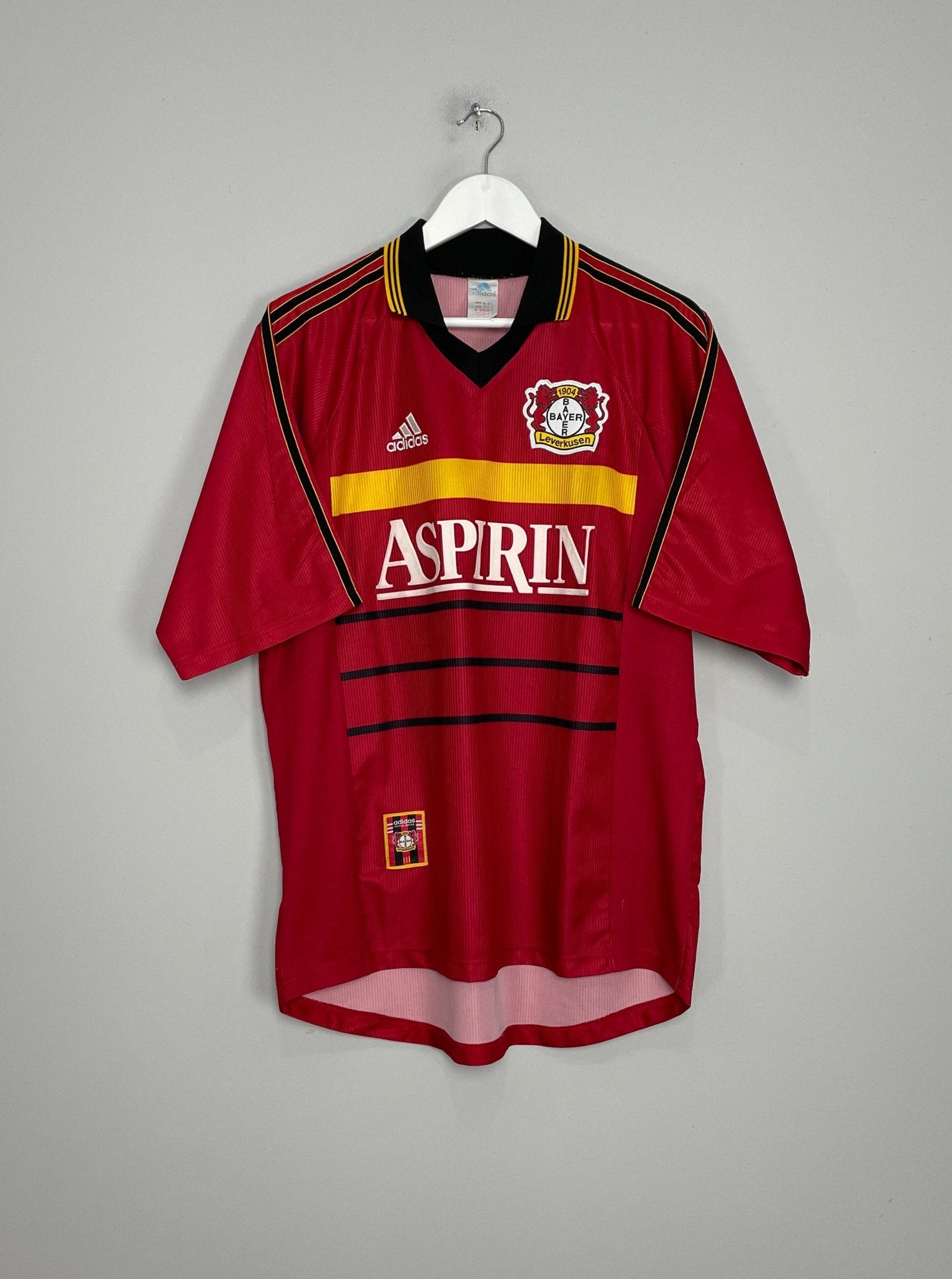 Shop 1998/00 BAYER LEVERKUSEN HOME SHIRT (M) ADIDAS, classic football shirts, vintage football shirts & retro soccer jerseys at Cult Kits