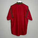 Shop 1998/00 BAYER LEVERKUSEN HOME SHIRT (M) ADIDAS, classic football shirts, vintage football shirts & retro soccer jerseys at Cult Kits