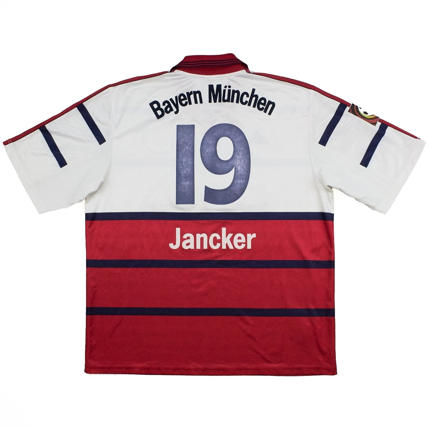 Buy 1998/00 Bayern Munich Jancker 19 Away Shirt (XL) Adidas ~ Free worldwide shipping ~ Authentic Vintage Football Shirts from Cult Kits