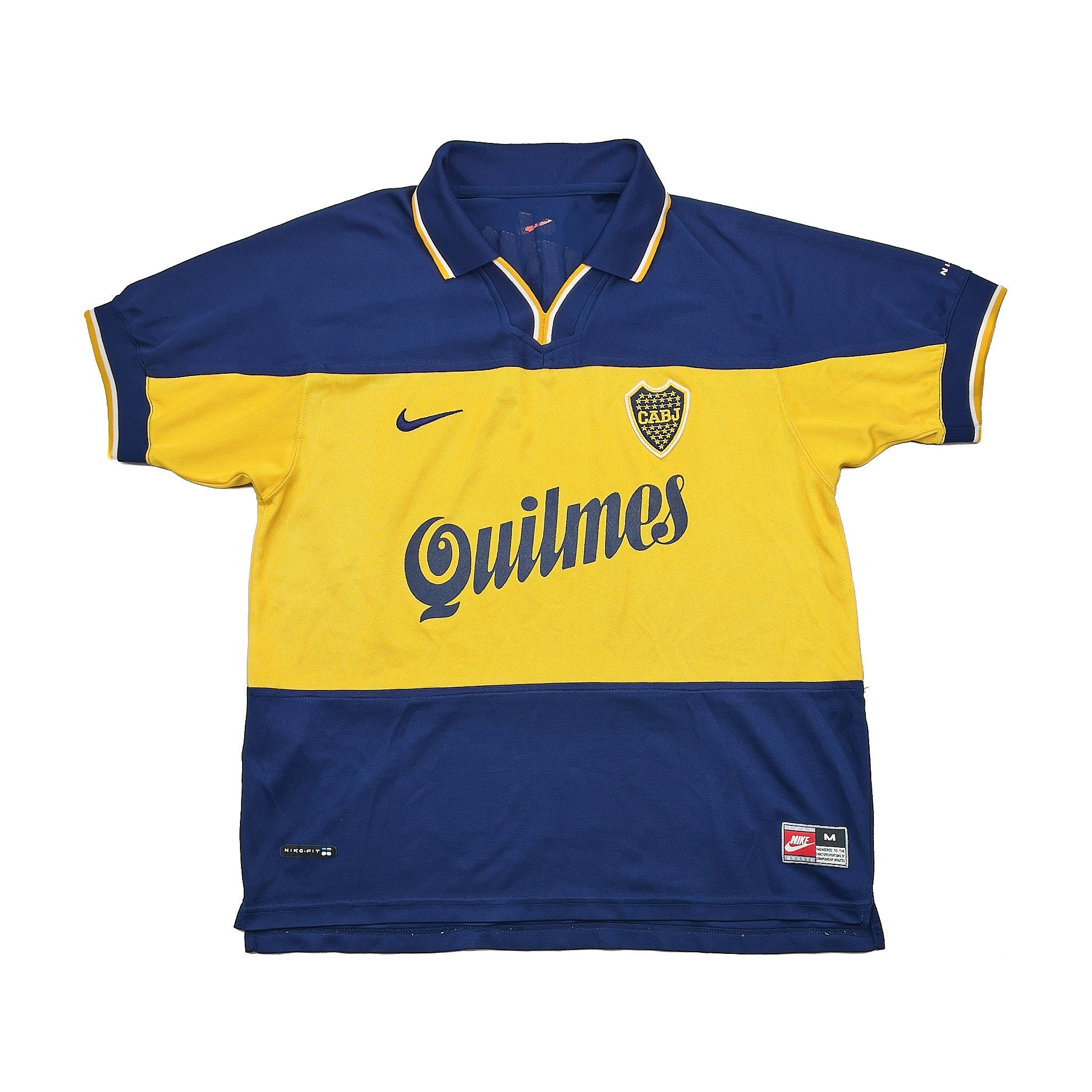 Buy 1998/00 BOCA JUNIORS HOME SHIRT (M) NIKE ~ Free worldwide shipping available ~ Authentic Vintage Football Shirts from Cult Kits