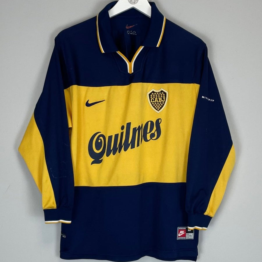 1998/00 BOCA JUNIORS L/S HOME SHIRT (M) NIKE - Cult Kits - Medium - Buy Vintage Football Shirts, Authentic Retro Football Shirts For Sale, Classic Football Shirts & Soccer Jersey