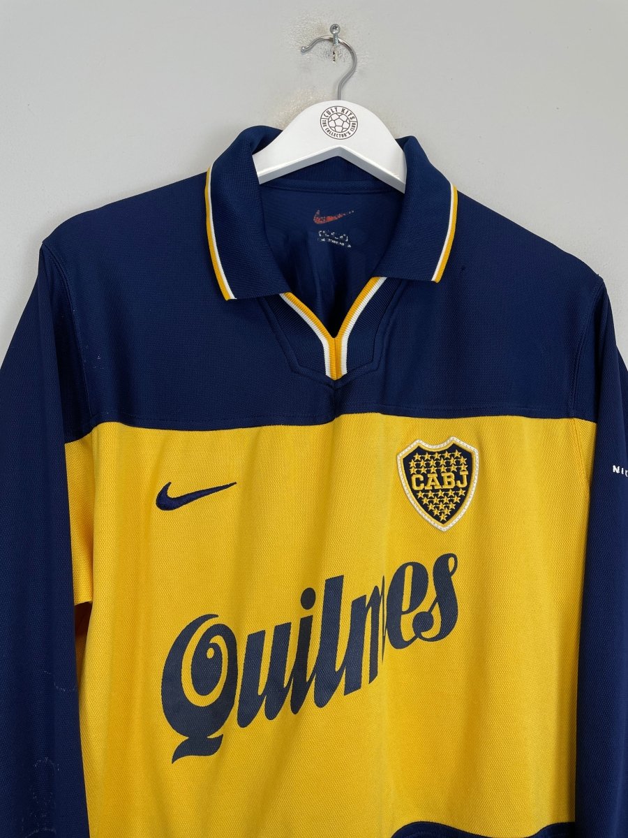 1998/00 BOCA JUNIORS L/S HOME SHIRT (M) NIKE - Cult Kits - Medium - Buy Vintage Football Shirts, Authentic Retro Football Shirts For Sale, Classic Football Shirts & Soccer Jersey