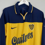 1998/00 BOCA JUNIORS L/S HOME SHIRT (M) NIKE - Cult Kits - Medium - Buy Vintage Football Shirts, Authentic Retro Football Shirts For Sale, Classic Football Shirts & Soccer Jersey