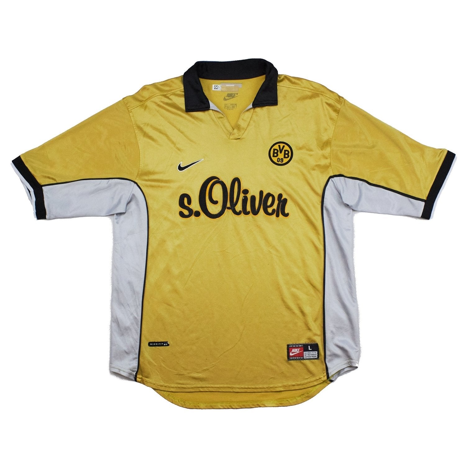 Buy 1998/00 Borussia Dortmund Home Shirt (L) Nike ~ Free worldwide shipping ~ Authentic Vintage Football Shirts from Cult Kits