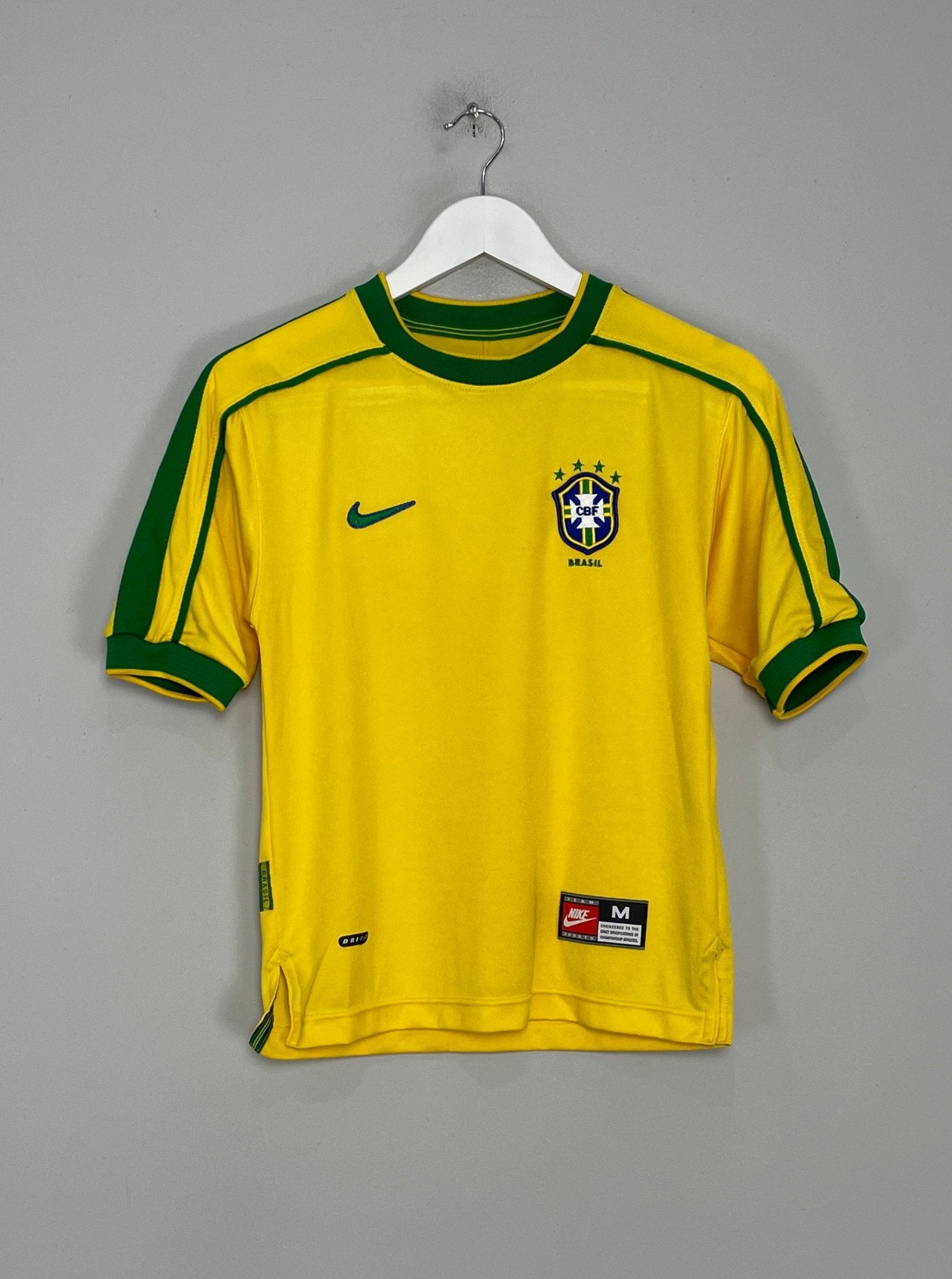 Shop 1998/00 BRAZIL HOME SHIRT (M.KIDS) NIKE, classic football shirts, vintage football shirts & retro soccer jerseys at Cult Kits