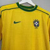 Shop 1998/00 BRAZIL HOME SHIRT (M.KIDS) NIKE, classic football shirts, vintage football shirts & retro soccer jerseys at Cult Kits