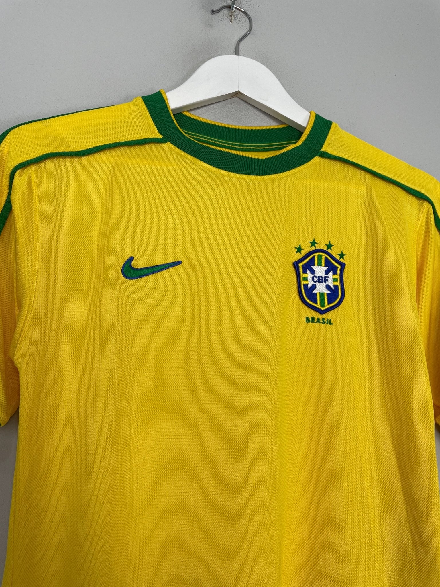 Shop 1998/00 BRAZIL HOME SHIRT (M.KIDS) NIKE, classic football shirts, vintage football shirts & retro soccer jerseys at Cult Kits