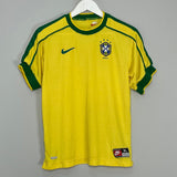 Shop 1998/00 BRAZIL HOME SHIRT (XL.KIDS) NIKE, classic football shirts, vintage football shirts & retro soccer jerseys at Cult Kits