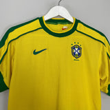 Shop 1998/00 BRAZIL HOME SHIRT (XL.KIDS) NIKE, classic football shirts, vintage football shirts & retro soccer jerseys at Cult Kits