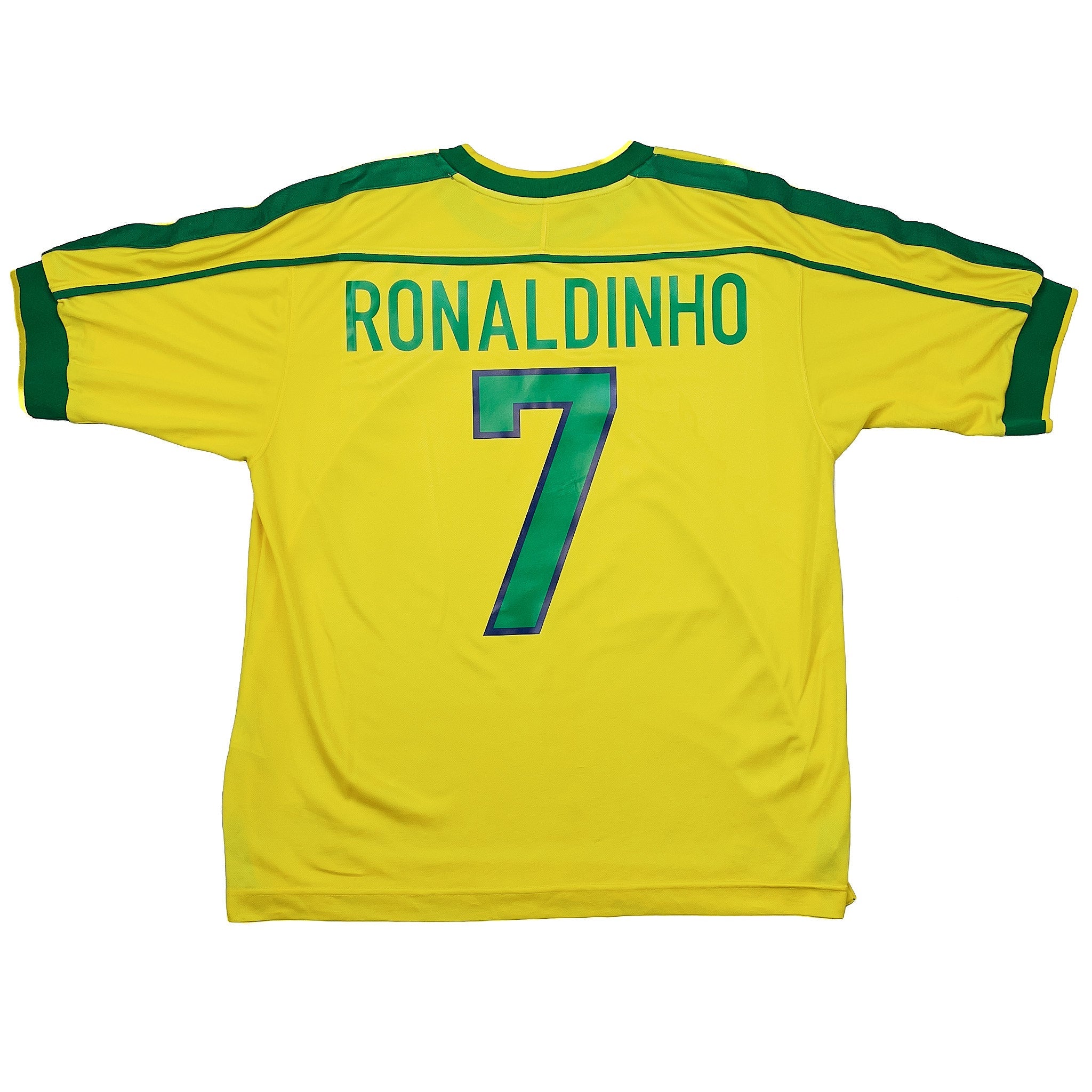 Buy 1998/00 BRAZIL RONALDINHO 7 HOME SHIRT (L) NIKE ~ Free worldwide shipping available ~ Authentic Vintage Football Shirts from Cult Kits