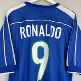 1998/00 BRAZIL RONALDO 9 AWAY SHIRT (L) NIKE - Cult Kits - Large - Buy Vintage Football Shirts, Authentic Retro Football Shirts For Sale, Classic Football Shirts & Soccer Jersey