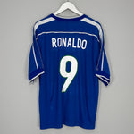 Shop 1998/00 BRAZIL RONALDO #9 AWAY SHIRT (L) NIKE, classic football shirts, vintage football shirts & retro soccer jerseys at Cult Kits