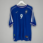 Shop 1998/00 BRAZIL RONALDO #9 AWAY SHIRT (L) NIKE, classic football shirts, vintage football shirts & retro soccer jerseys at Cult Kits