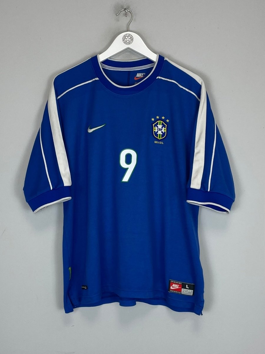 1998/00 BRAZIL RONALDO 9 AWAY SHIRT (L) NIKE - Cult Kits - Large - Buy Vintage Football Shirts, Authentic Retro Football Shirts For Sale, Classic Football Shirts & Soccer Jersey