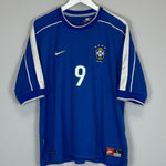 1998/00 BRAZIL RONALDO 9 AWAY SHIRT (L) NIKE - Cult Kits - Large - Buy Vintage Football Shirts, Authentic Retro Football Shirts For Sale, Classic Football Shirts & Soccer Jersey