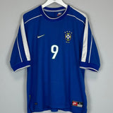 1998/00 BRAZIL RONALDO 9 AWAY SHIRT (L) NIKE - Cult Kits - Large - Buy Vintage Football Shirts, Authentic Retro Football Shirts For Sale, Classic Football Shirts & Soccer Jersey