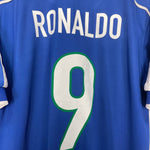 Shop 1998/00 BRAZIL RONALDO #9 AWAY SHIRT (L) NIKE, classic football shirts, vintage football shirts & retro soccer jerseys at Cult Kits