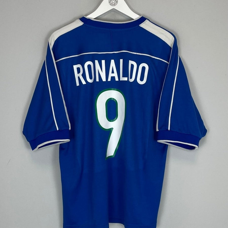 1998/00 BRAZIL RONALDO 9 AWAY SHIRT (L) NIKE - Cult Kits - Large - Buy Vintage Football Shirts, Authentic Retro Football Shirts For Sale, Classic Football Shirts & Soccer Jersey